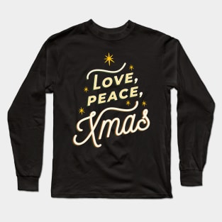 Peace Love Xmas - Christmas Tree Long Sleeve T-Shirt